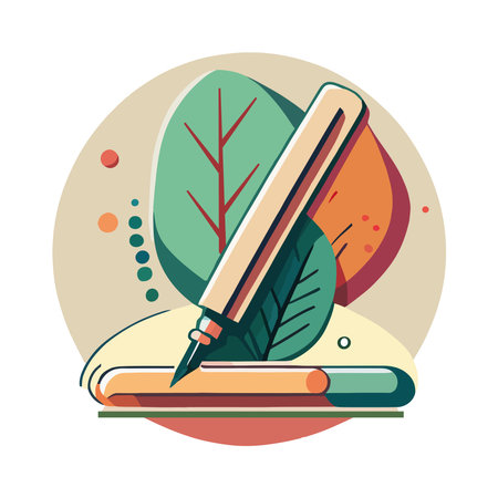 Vector illustration of a creative student workingのイラスト素材