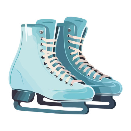 Winter sports shoe pair for ice skating competitionのイラスト素材