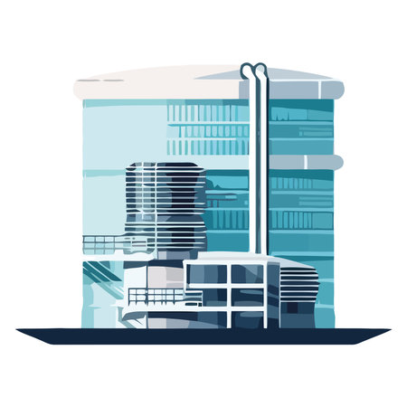 Modern industry factoryのイラスト素材