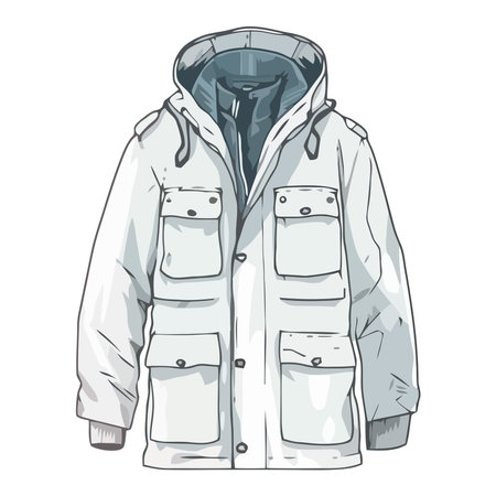Fashionable men winter coat vector designのイラスト素材