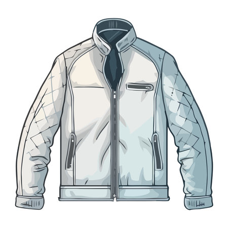 white clothes jacket style urbanのイラスト素材