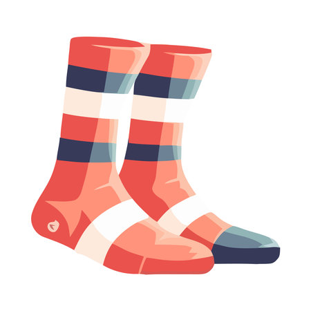 Winter fashion warm socks stylish clothingのイラスト素材