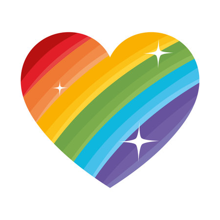 Love knows no gender, a rainbow heart backdropのイラスト素材