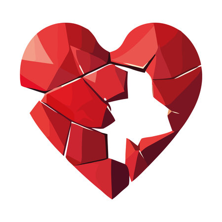Love symbol in abstract heart shape designのイラスト素材