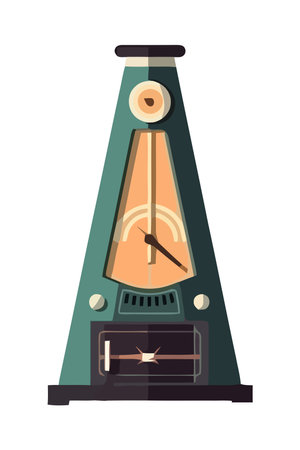 Antique clock symbolizes success in modern industryのイラスト素材