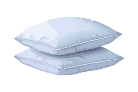 Fluffy bedding comfortable pillows iconのイラスト素材