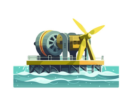 Nautical vessel sails through blue summerのイラスト素材