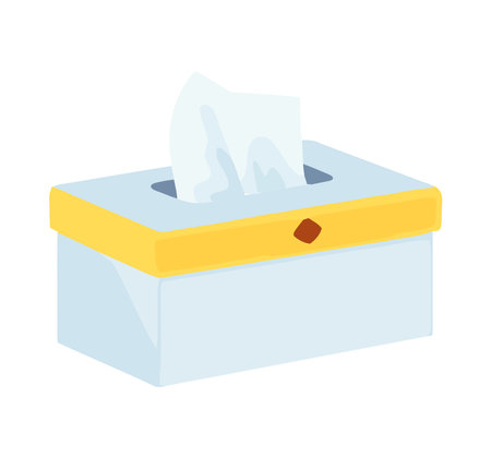 wet wipe napkins in white boxのイラスト素材