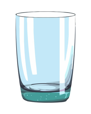 Transparent glass with fresh waterのイラスト素材