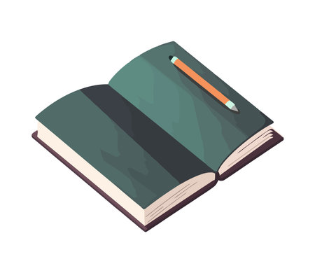 Learning literature in a modern bookのイラスト素材