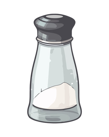 salt shaker with black cap iconのイラスト素材