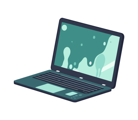 Modern laptop device technology iconのイラスト素材