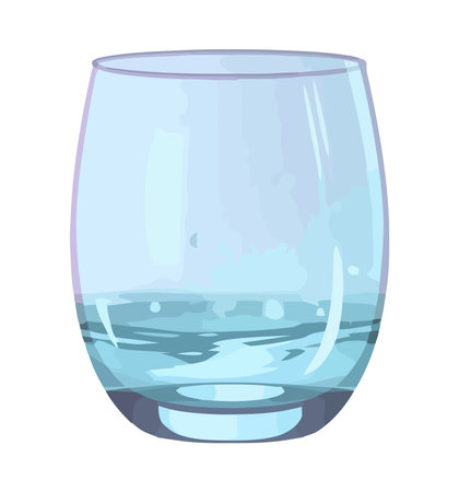 Transparent glass with blue liquidのイラスト素材