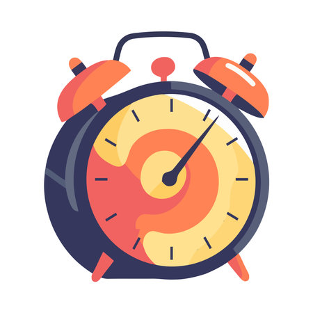 Clock face symbolizes waking up to successのイラスト素材