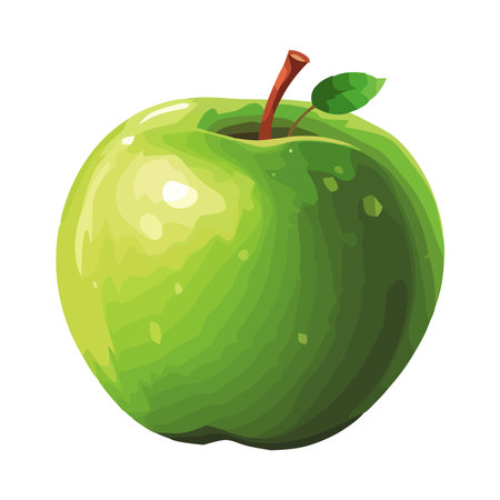 Juicy apple symbolizes healthy eating and freshnessのイラスト素材