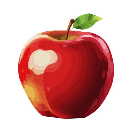 Juicy organic apple, symbol of healthy eatingのイラスト素材