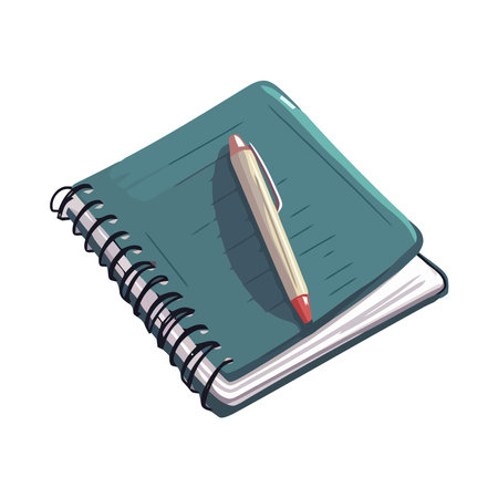 notebook page for creative student sketchingのイラスト素材