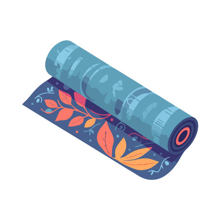 Abstract vector design of blue plant patternのイラスト素材