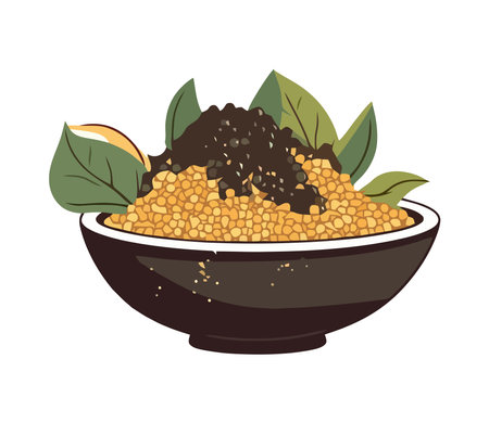 Healthy vegetarian meal with fresh organic ingredientsのイラスト素材