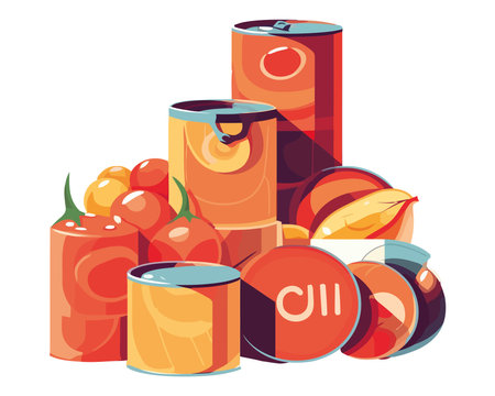 eating symbolized by fresh organic ingredientsのイラスト素材