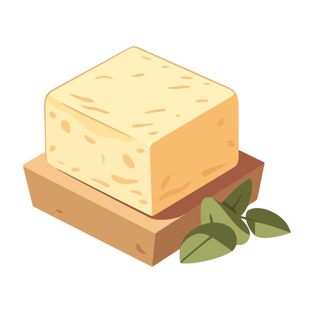 Fresh organic cheese with healthy dairy productsのイラスト素材