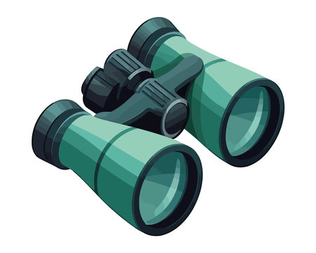compact binoculars for observation in on isolatedのイラスト素材