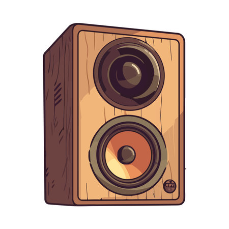 Modern speaker design with digital technology knobのイラスト素材