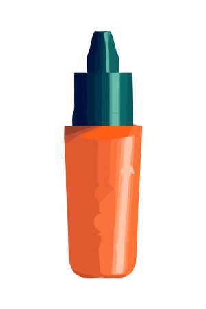 Shiny moisturizer tube with beauty product labelのイラスト素材