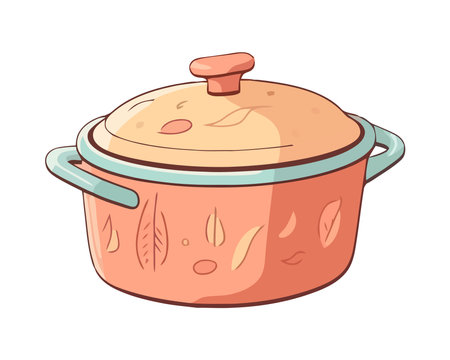 Cooking pan kitchen utensil iconのイラスト素材