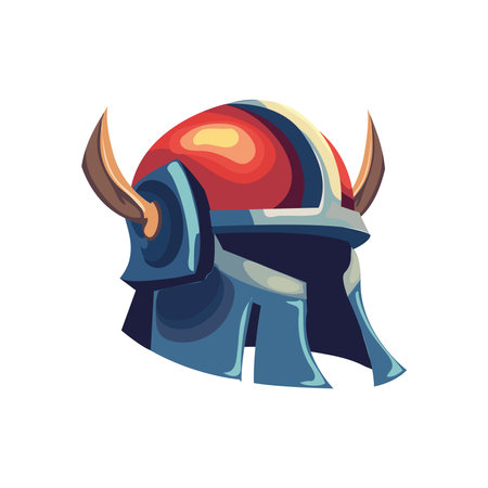Illustration of a vector cartoon war helmet designのイラスト素材