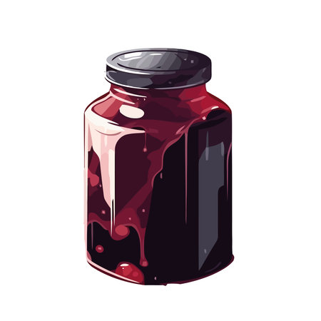 Fresh organic fruit in a transparent jarのイラスト素材