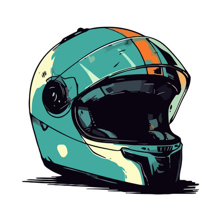 Extreme sports helmet vector design for adventureのイラスト素材