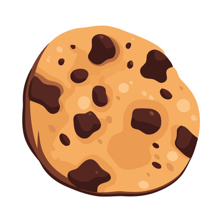 Gourmet chocolate dessert icon on white backgroundのイラスト素材