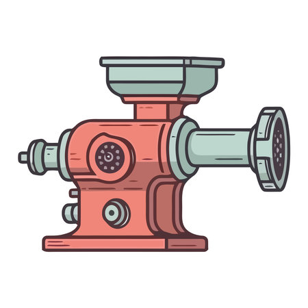 Vector illustration of isolated meat grinder designのイラスト素材