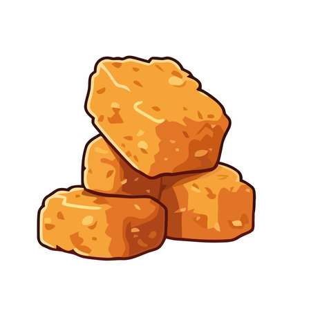 Freshly baked chicken snack iconのイラスト素材