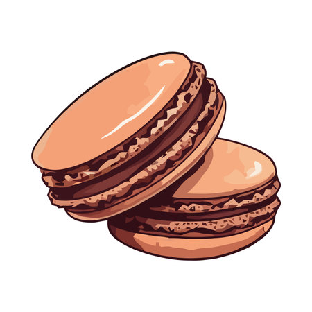 Gourmet French macaroons, a sweet celebration iconのイラスト素材
