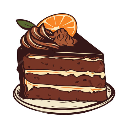 Whipped cream, chocolate, and lemon on topのイラスト素材