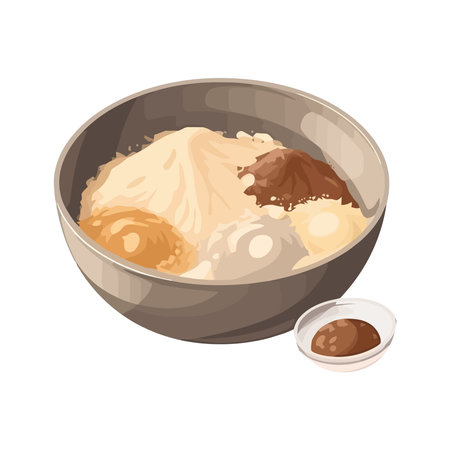 freshness powdered spices in bowlのイラスト素材