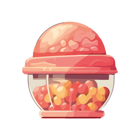 Cute vector illustration of gourmet candy ballのイラスト素材
