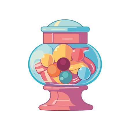 candies illustration with cute decorationのイラスト素材
