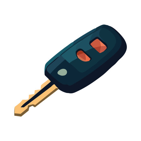 a single metal key for transportationのイラスト素材