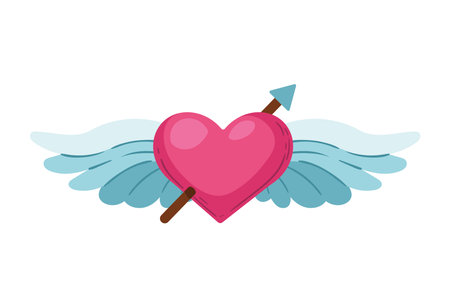heart with wingsのイラスト素材