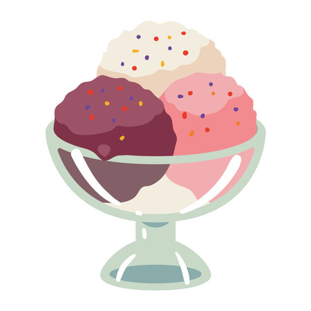 ice cream glassのイラスト素材