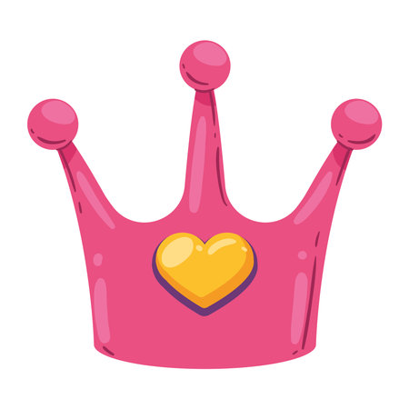 pink crown designのイラスト素材
