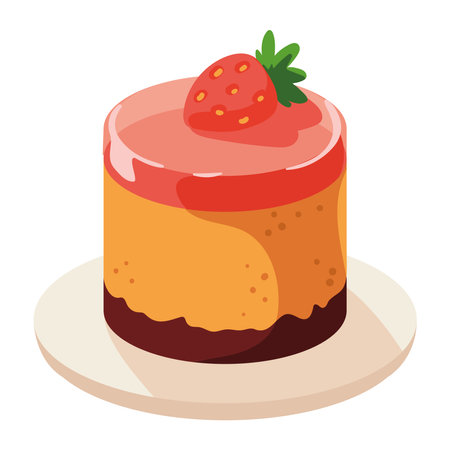 strawberry cake designのイラスト素材