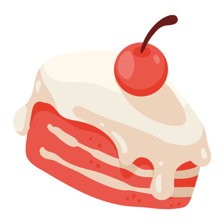 cherry cake designのイラスト素材