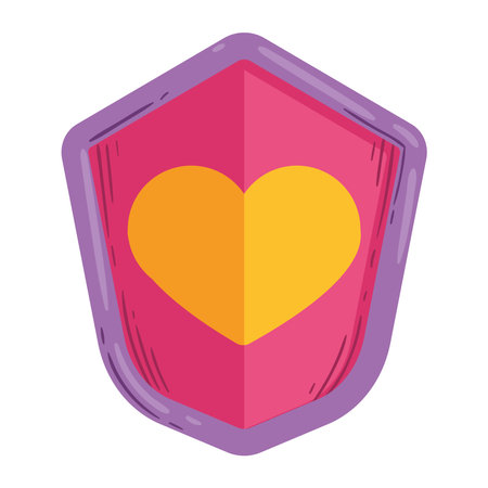 heart shield designのイラスト素材