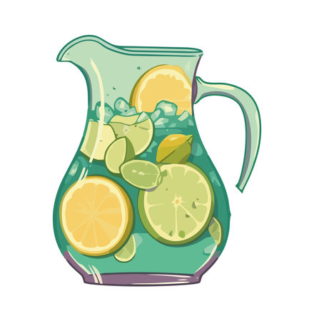 Freshness of summer in a lemonade cocktail iconのイラスト素材