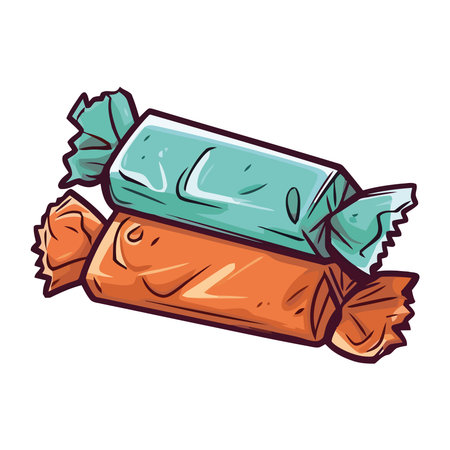 Sweet candy packet illustration caramelのイラスト素材