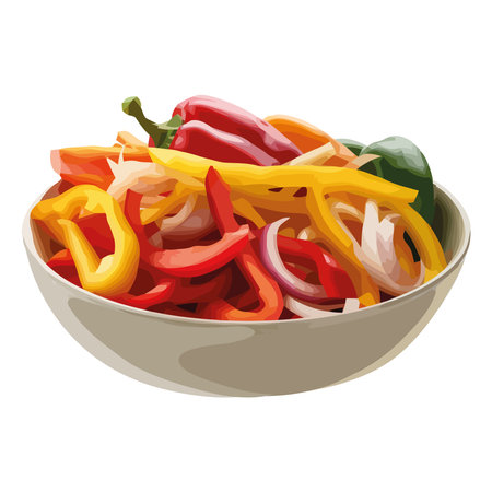 Fresh, healthy, vegetarian meal salad with organic vegetablesのイラスト素材